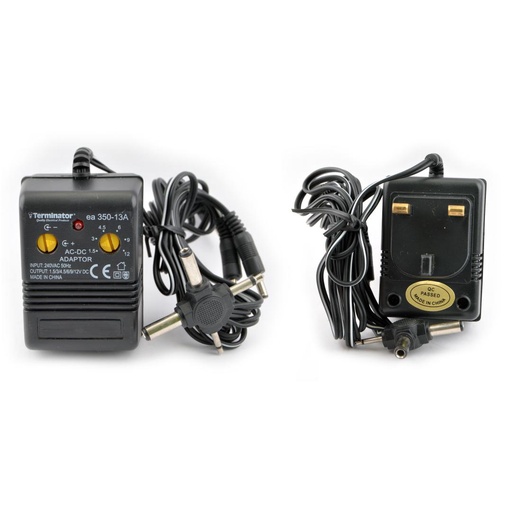 [EA 350-13A] Terminator Universal AC to DC 1.5V 3V 4.5V 6V 9V 12V Flat 3 pin Plug Power Supply Adapter 350mA