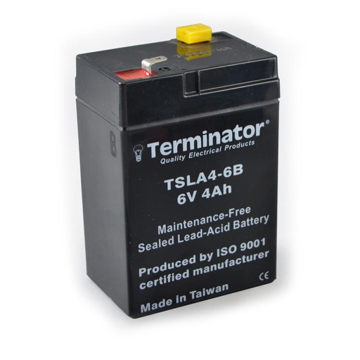 [TSLA 4-6B] Terminator Rechargeable Sealed Lead Acid Batteries - TSLA 4-6V