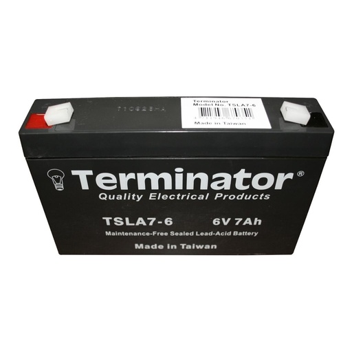[TSLA 7-6] Terminator Rechargeable sealed lead acid batteries 6V 7Ah