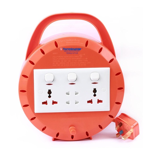 [TER 3210TUS-10M] Terminator 4 Way Extension Reel 10M Cable Model: TER 3210TUS-10M