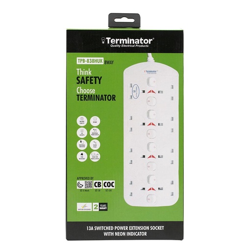 [TPB-838HUK] Extension 8G/3M TPB 838-UK Socket, Individual Switch Terminator