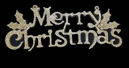 [STL-XMS-XMAS-G] BUY4LESS - Decorative Merry Christmas For Christmas Tree Hanging Ornament Xmas Gold