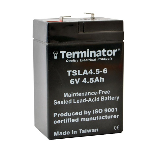 [TSLA 4.5-6] Terminator Sealed Lead Acid Battery (Tsla 4.5-6,6V-4.5Ah)