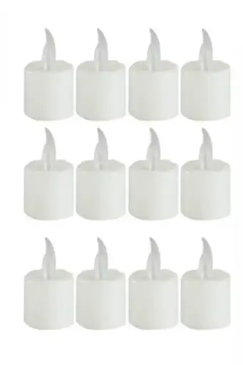 [4000-24-22] 12 pcs/set Led flickering battery operated tea light RED/White