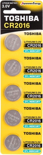 [CR2016-5] Toshiba CR2016 3V Lithium Coin Cell Battery Pack of 5 batteries