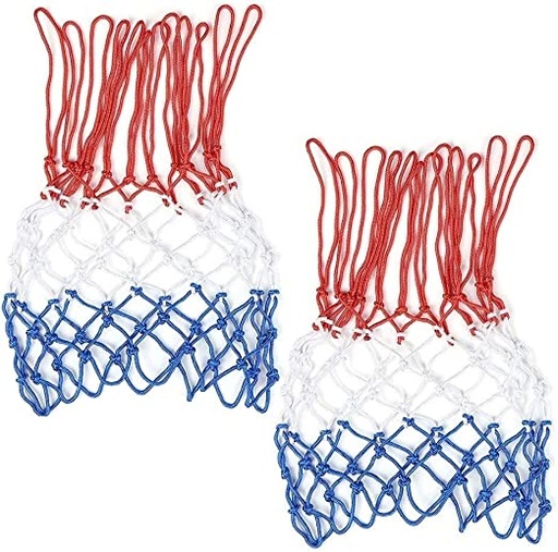 [SP-2NET] 2 Pcs Basketball Net Basketball Hoop Mesh 12 Loops 3 Colors Net for Outdoor Indoor