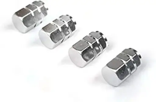 [CARV-Blue] Aluminum car tire valve cap, a box containing 4