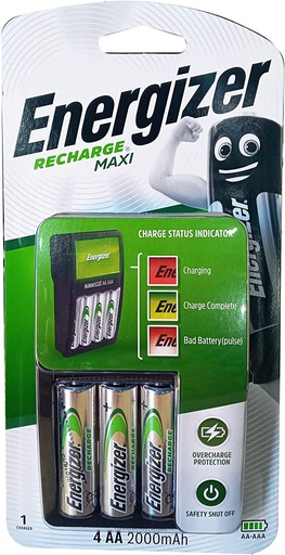 [EZ-C+ R 4AA_MAXI] Energizer Maxi Charger with 4 x AA Battery