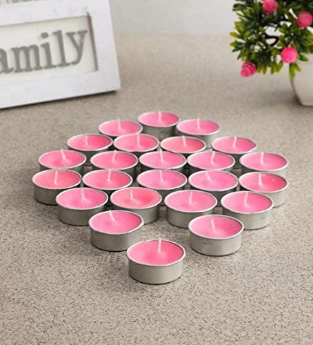 [STL-Tea-Rose-40] BUY4LESS - Tea Light Scented Candle romantic confession birthday Valentine Wedding candle (Rose, 40 Candle)