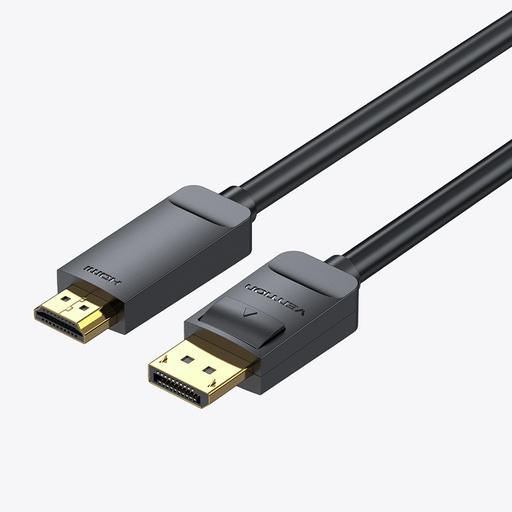 [HAGBH] VENTION 4K DisplayPort to HDMI Cable 2M Black Model # HAGBH