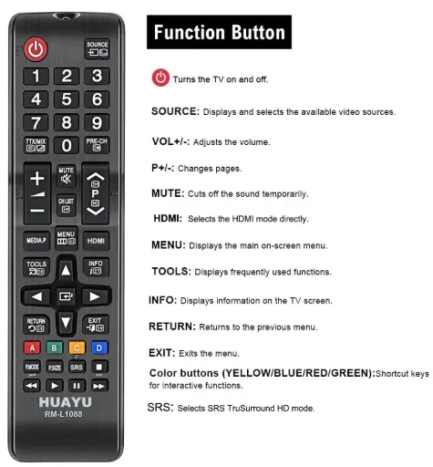 [RM-L-1088] RM-L-1088 Huayu common LCD/LED TV
