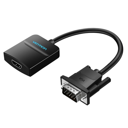 [ACNBB] VENTION VGA to HDMI Converter with Female Micro USB and Audio Port 0.15M Black Model # ACNBB