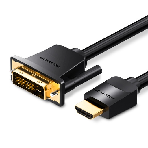 [ABFBH] VENTION HDMI to DVI Cable 2M Black Model # ABFBH