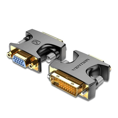[ECFB0] VENTION DVI Male to VGA Female Adapter Black Model # ECFB0