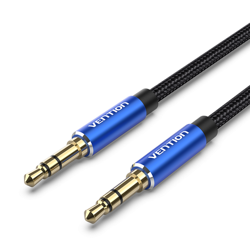 [BAWLD] VENTION Cotton Braided 3.5mm Male to Male Audio Cable 0.5M Blue Aluminum Alloy Type Model # BAWLD