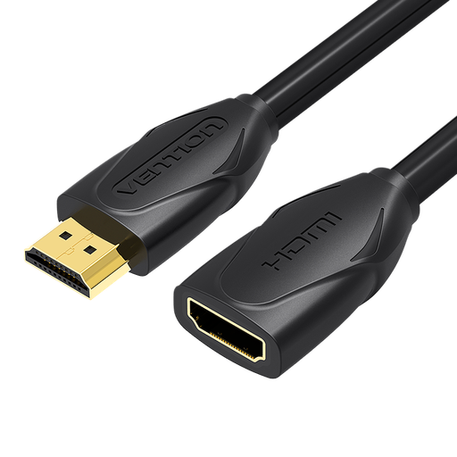 [VAB-B06-B300-M] VENTION Cotton Braided 3.5mm Audio Extension Cable 3M Black Metal Type Model # VAB-B06-B300-M