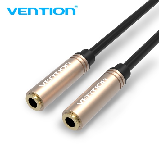 [BFABY] VENTION 3.5mm Female to Female Audio Extension Cable 0.3M Red Metal Type Model # BFABY