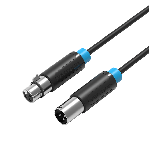 [BBFBG] VENTION XLR Audio Extension Cable 1.5M Black Model # BBFBG