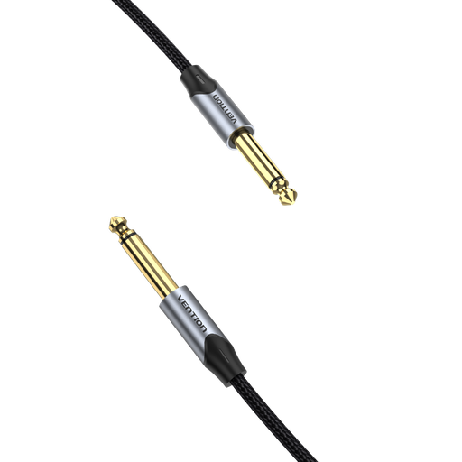 [BASHJ] VENTION Cotton Braided 6.5mm Male to Male Audio Cable 5M Gray Aluminum Alloy Type Model # BASHJ