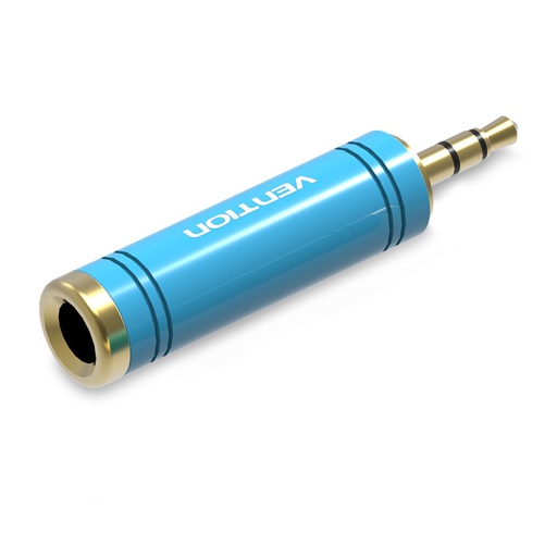 [VAB-S04-L-2] 6.5mm Female to 3.5mm Male Adapter Blue Pack of 2 Model # VAB-S04-L-2