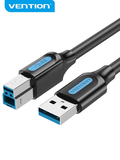 [COOBD] VENTION USB 3.0 A Male to B Male Cable 0.5M Black PVC Type Model # COOBD