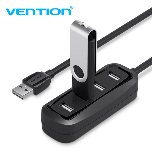 [VAS-J43-B015] VENTION 4 Ports USB2.0 HUB 0.15M Black Model # VAS-J43-B015