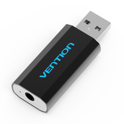 [VAB-S15-B] VENTION USB External Sound Card Black Metal Type (CTIA) Model # VAB-S15-B