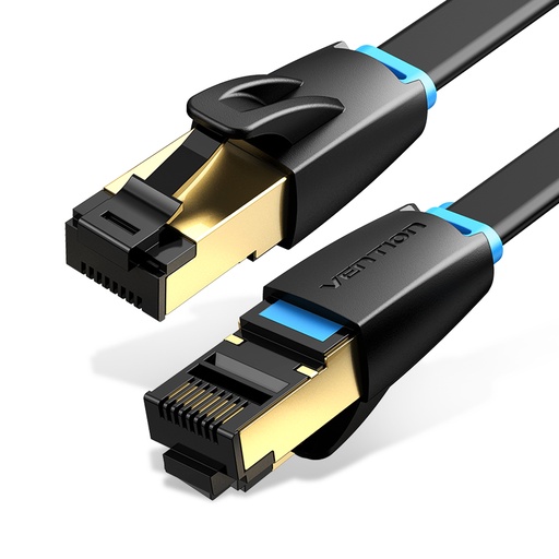 [IKCBD] VENTION Flat Cat.8 Patch Cable 0.5M Black Model # IKCBD