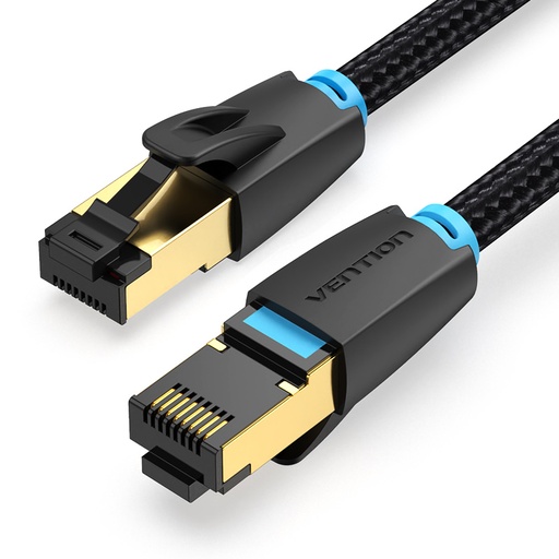 [IKGBD] VENTION Cotton Braided Cat.8 SFTP Patch Cable 0.5M Black Model # IKGBD