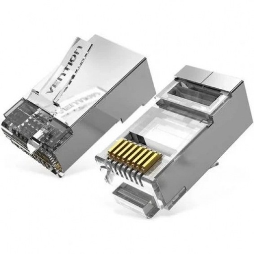 [IDFR0-10] VENTION Cat.6A FTP RJ45 Modular Plug Transparent 10 Pack Model # IDFR0-10