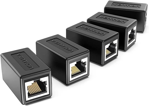 [IPVB0-5] VENTION Cat.6 FTP Keystone Jack Coupler 5 Pack Black Model # IPVB0-5