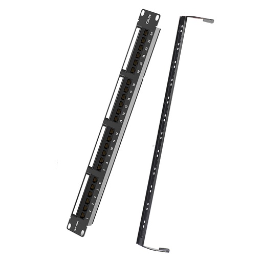 [KGCB0] VENTION Cat.6 UTP 24 Ports Keystone Patch Panel Black Model # KGCB0