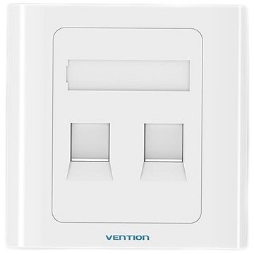 [IFBW0] VENTION 2 Port keystone Jack Wall Plate White 86 Type Model # IFBW0