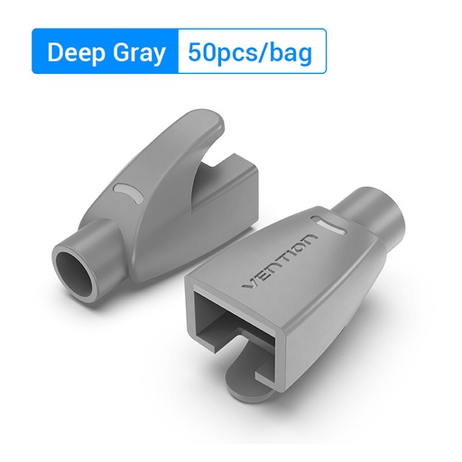 [IODH0-50] VENTION RJ45 Strain Relief Boots Gray PVC Type 50 Pack Model # IODH0-50