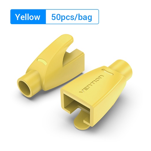 [IODY0-50] VENTION RJ45 Strain Relief Boots Yellow PVC Type 50 Pack Model # IODY0-50