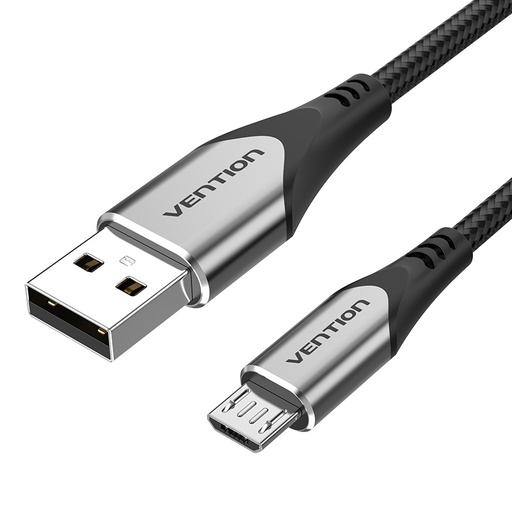 [COAHH] VENTION USB 2.0 to Micro USB Cable 2M Gray Aluminum Alloy Type Model # COAHH