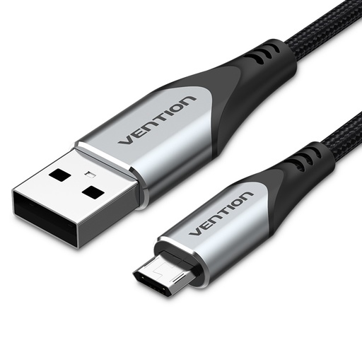 [COCHI] VENTION USB 2.0 A Male to Micro-B Male Cable 3M Gray Aluminum Alloy Type（Reversible Design） Model # COCHI