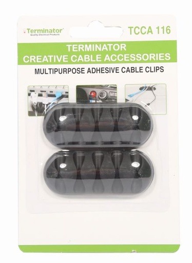 [TCCA 116] Terminator Creative Cable 5 3.690 6.00 3.469 5 3.642 0.87 17.34 Accessories (MultiPurpose Adhesive Cable Clips) 2pcs into One Package