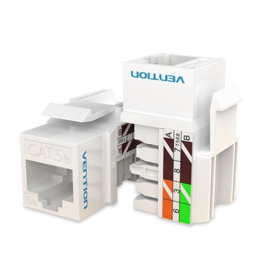 [IRFW0] VENTION Cat6 Unshielded Keystone Jack White Plastic Type Model # IRFW0