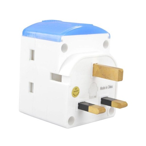 [TMA 34] Terminator 3 Way UK Socket Multi Adaptor With Indicator 13A Fuse