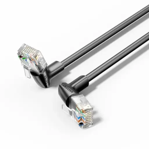 [IBSBH] VENTION Cat6A UTP Rotate Right Angle Ethernet Patch Cable 2M Black Slim Type Model # IBSBH