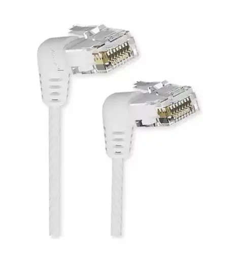 [IBOWH] VENTION Cat6A UTP Rotate Right Angle Ethernet Patch Cable 2M White Slim Type Model # IBOWH