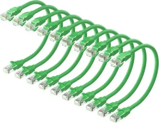 [IBEGA-10] VENTION Cat6 UTP Ethernet Patch Cable 0.1M Green 10 Pcs/Pack Model # IBEGA-10