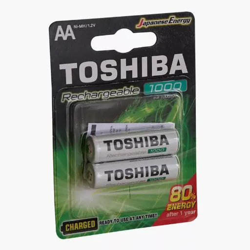 [258436] Toshiba Rechargeable AA 1000mAh - 2Pcs