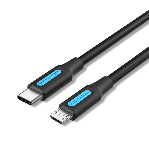 [COVBD] VENTION USB 2.0 C Male to Micro-B Male 2A Cable 0.5M Black Model # COVBD