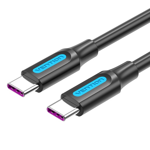 [COTBD] VENTION USB 2.0 C Male to C Male  5A Cable 0.5M Black PVC Type Model # COTBD