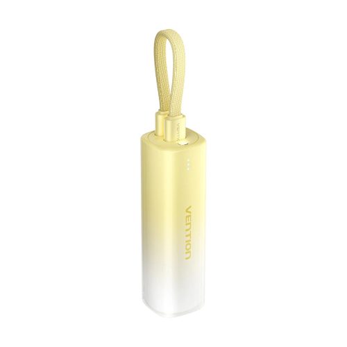 [FHWY0] VENTION 5000mAh Power Bank (USB-C + Lightning) 20W Yellow Light Indicator Display Type Model # FHWY0