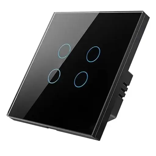 [MOES-057] Tuya Switch Touch Wifi 4 gang Black