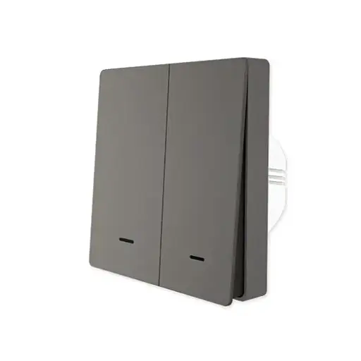 [MOES-062] Smart Life Switch Push Piano zigbee 2 gang Black