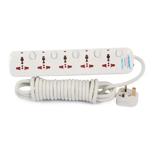 [TPB 215SA] Terminator 5 Way Universal  Power Extension Socket 3M  Esma Approved